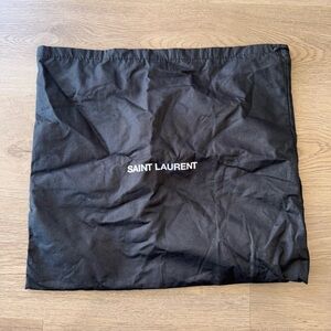 Saint Laurent Black Cloth Bag/Shoe Dust Bag 16.5"x15.5" Designer Drawstring